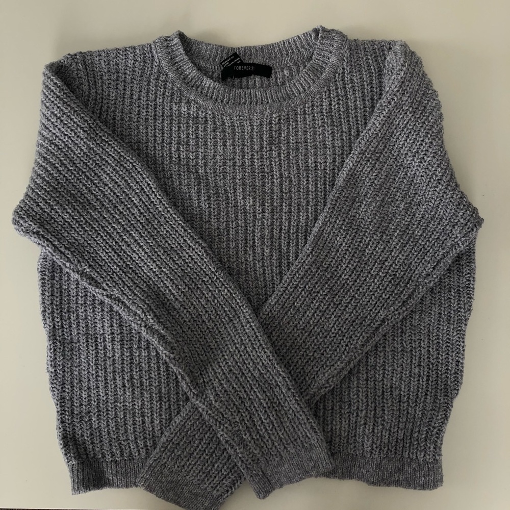Grey knit sweater